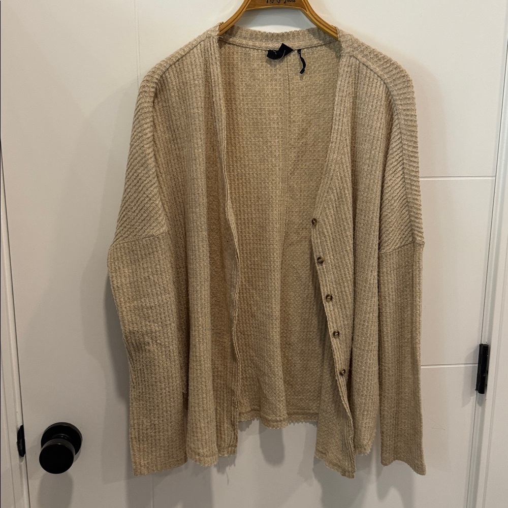 Out From Under Beige Knit Top size small